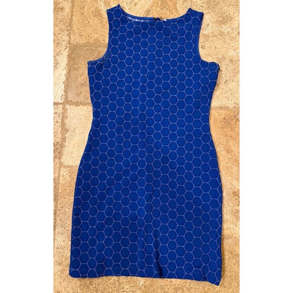 Julia Jordan Blue Sleeveless Circle Pattern Dress Size 6 - Picture 1 of 4